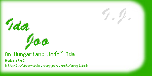 ida joo business card